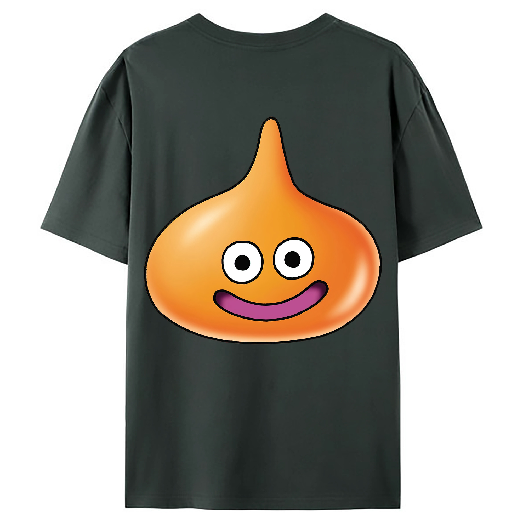 （画像用） ドラゴンクエスト Doragon Kuesuto Dragon Quest 綿100％ メンズ半袖Tシャツ（バックプリント） 通気性